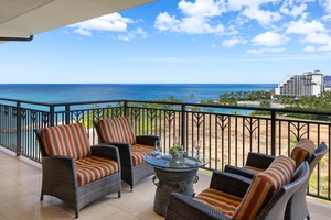 Soak in the views from your private outdoor lounge with morning coffee or evening cocktails.