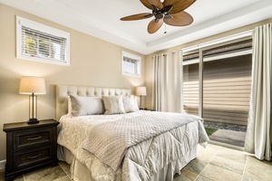 Downstairs guest bedroom with King bed