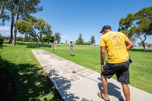 Shuffle Board Offers Additional Fun Activities Near the Pool