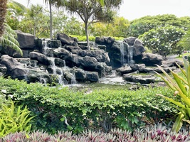 The resort style pool at Ho'olei is stellar with its waterfalls, romantic grotto and tiki torches, dual jacuzzi areas, sandy beach pool for the little ones.