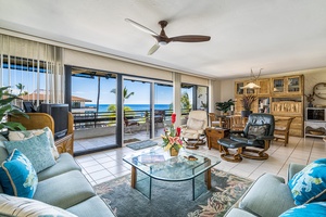 Take in the view or read a book in the spacious living room