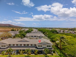 An aerial photo of the condo.