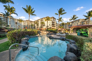 Soak in the spa surrounded by palms, only minutes from your Honua Kai Konea 204 escape.