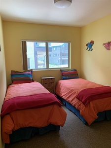 Colorful twin bedroom