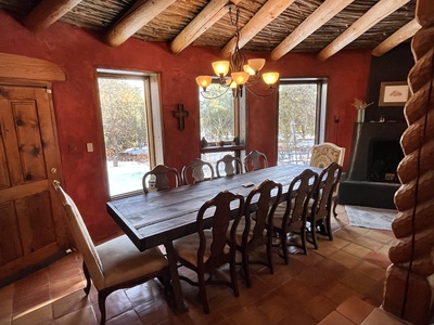 Formal dining table with seating for 10