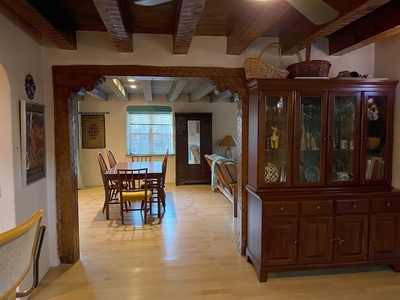 Entryway with View of Living and Dining Area