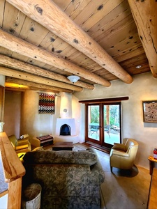 Living area with kiva fireplcae