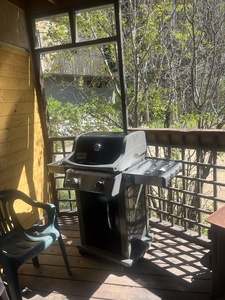 The grill on the deck
