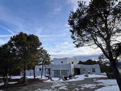 The home in on a wintery day