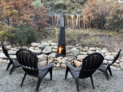 A firepit for chilly evenings