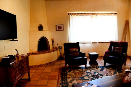 Living Area with Kiva Fireplace