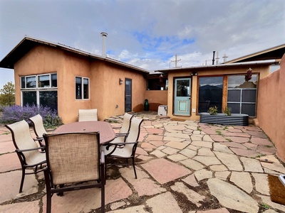 Patio enclosed by fence