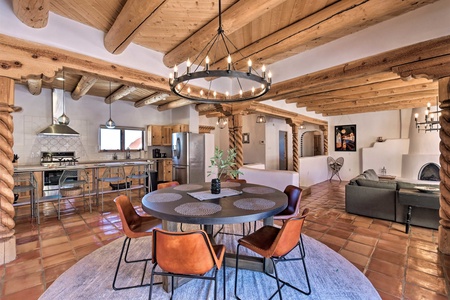 Explore the best of Taos from this home`s comfortable and unique furnishings