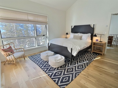 Upstairs sunny east side bedroom with ensuite bath