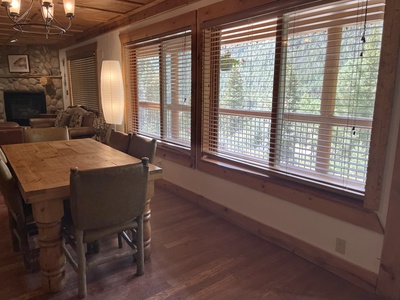 Dining area windows to deck