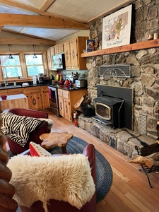 Cozy Bonus Fireplace Living area in the kitchen