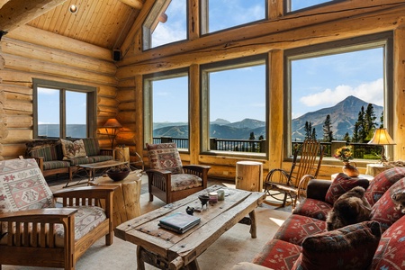 Living are view of Lone Peak