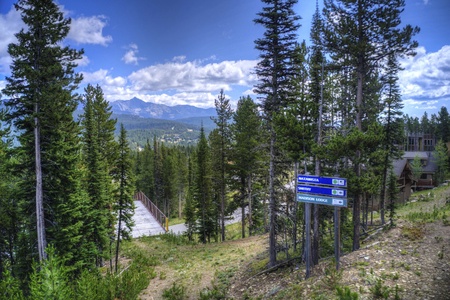 Ski runs right outside property