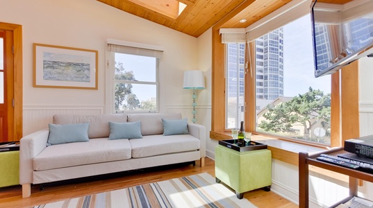 Living room with large windows to provide beautiful views