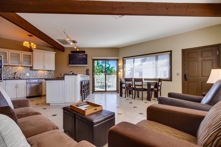 TV above the breakfast bar