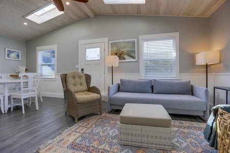 Living area and front door