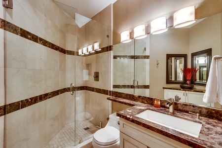 Bathroom with walk-in shower