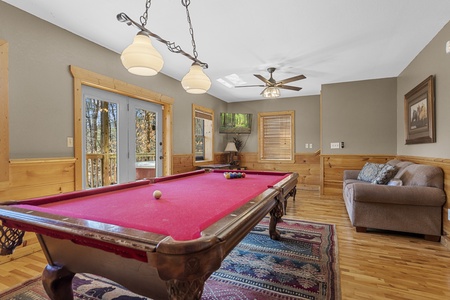 Game Room with Pool Table