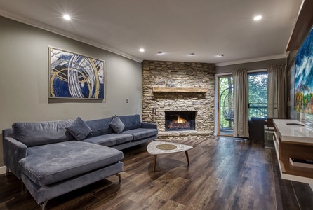 Living Room With Fireplace