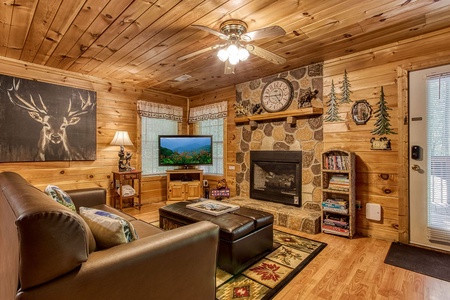 Cozy Living Room with Fireplace
