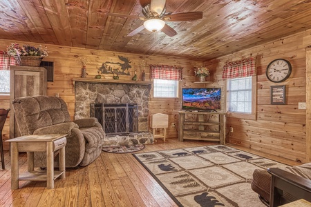 Cozy Living Room with Fireplace
