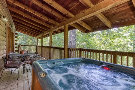 Hot Tub under Covered Decking