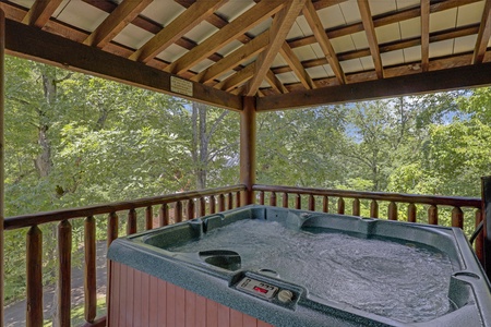 Hot Tub under cover decking!