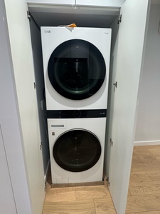 Your private laundry closet features modern LG washer and dryer, making extended stays effortless and comfortable.