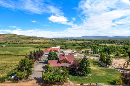 Green Canyon Chalet-Home and yard looking north.