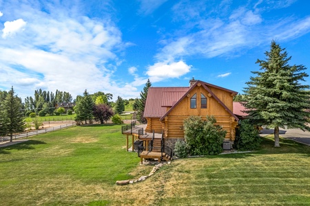 Green Canyon Chalet-Aerial view of north side of home.