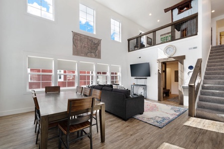 Cedar Farmhouse-Dining and family room area (Main Floor SW)