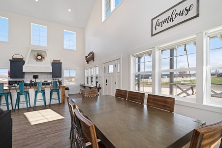 Cedar Farmhouse-Dining Table seats 10 (Main Floor South Center)