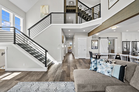 Nantucket-Great Room, Stairway and Hallway (Main Floor West)