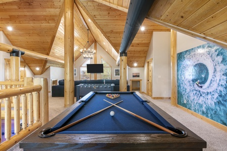 Mini-Papa Bear Lodge-Loft Family Room and Game Area (Upstairs Center)