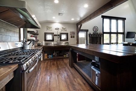 Barn-Kitchen w/DBL Stoves (Main Floor SW)