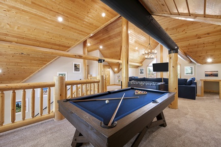 Mini-Papa Bear Lodge-Loft Family Room and Game Area (Upstairs Center)