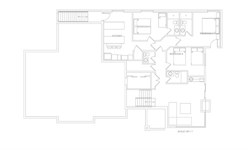 The Bluffs at Blue Sage-Downstairs Floor Layout