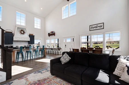 Cedar Farmhouse-Kitchen, Dining, and Family Room Area (Main Floor South)