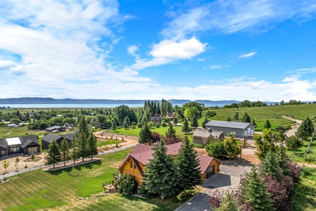 Green Canyon Chalet-Aerial view of west side of home.