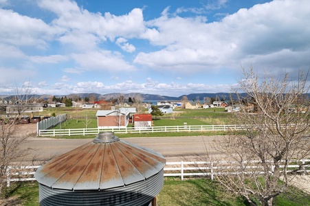 Cedar Farmhouse-View looking east.
