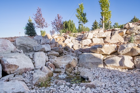 Mtn Shadow Lodge South-Rock waterfall (SE)