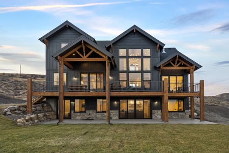 Black Timber Lodge-East view of the home