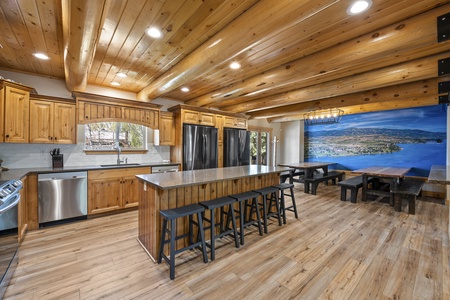 Mini-Papa Bear Lodge-Kitchen Area with Double Fridges (Main Floor North Center)