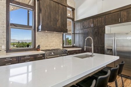 Mtn Shadow Lodge South-KItchen Island and Sink (Main Floor East Center)