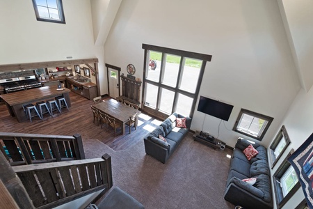 The Barn-View upstairs landing of Family Room (Upstairs West)